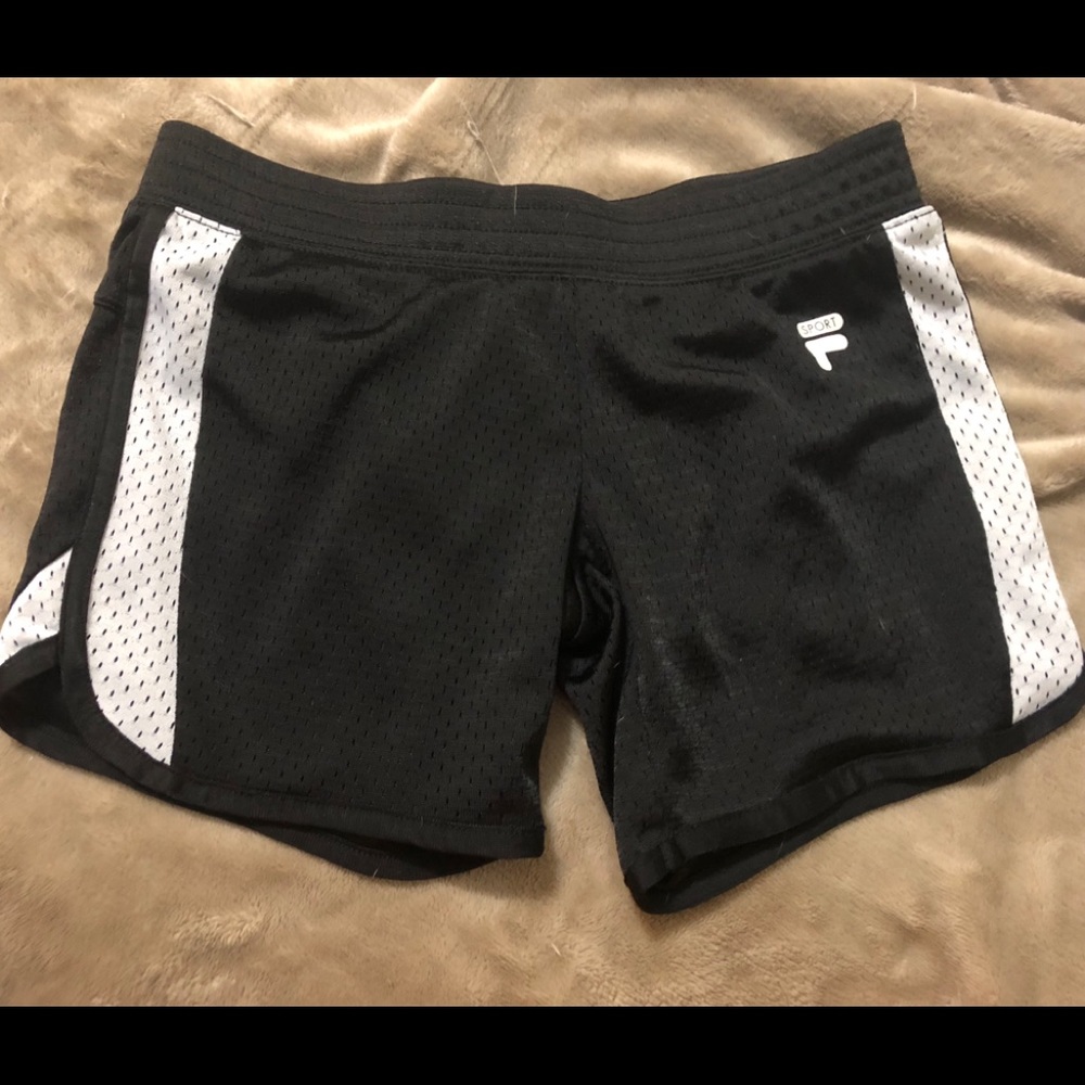 fila sport black shorts size xs